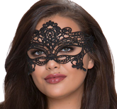 QUEEN LINGERIE - MASQUE LARGE DENTELLE NOIRE